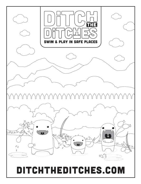 ditch the ditches 2021 coloring book cover